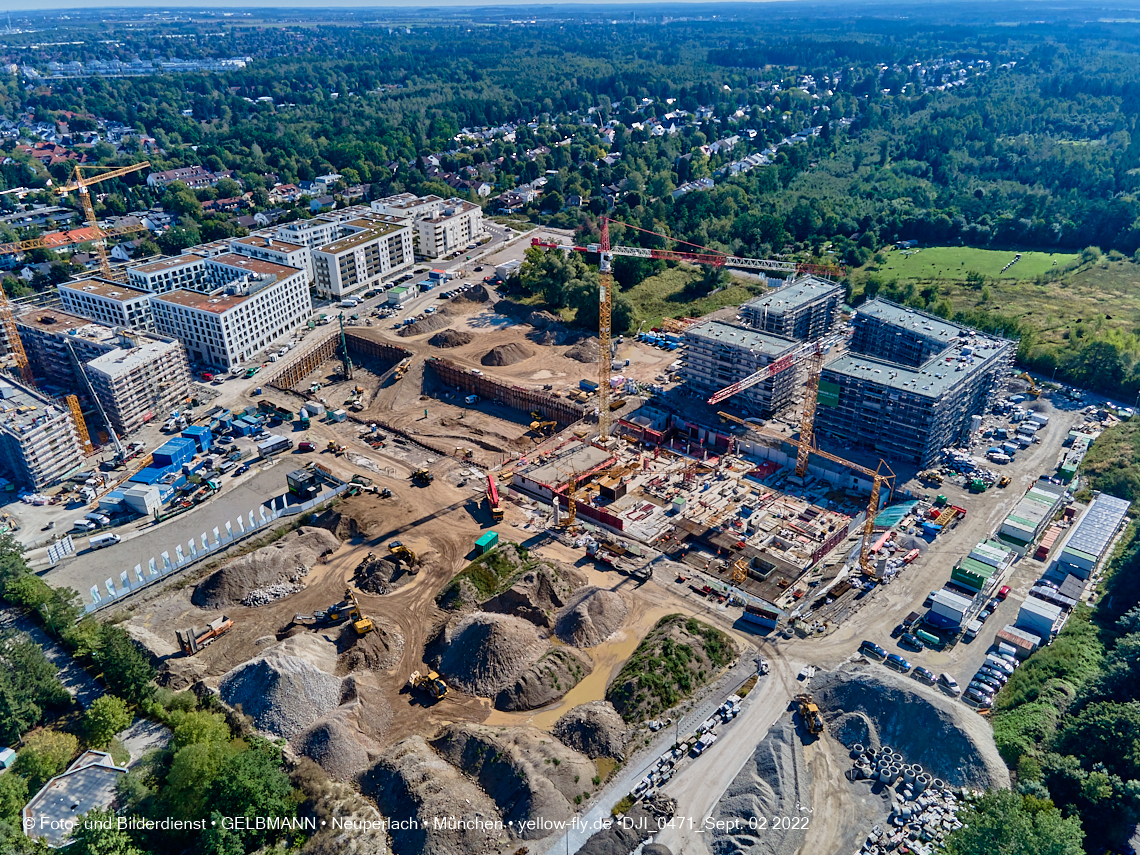 02.09.2022 - Baustelle Alexisquartier und Pandion Verde in Neuperlach